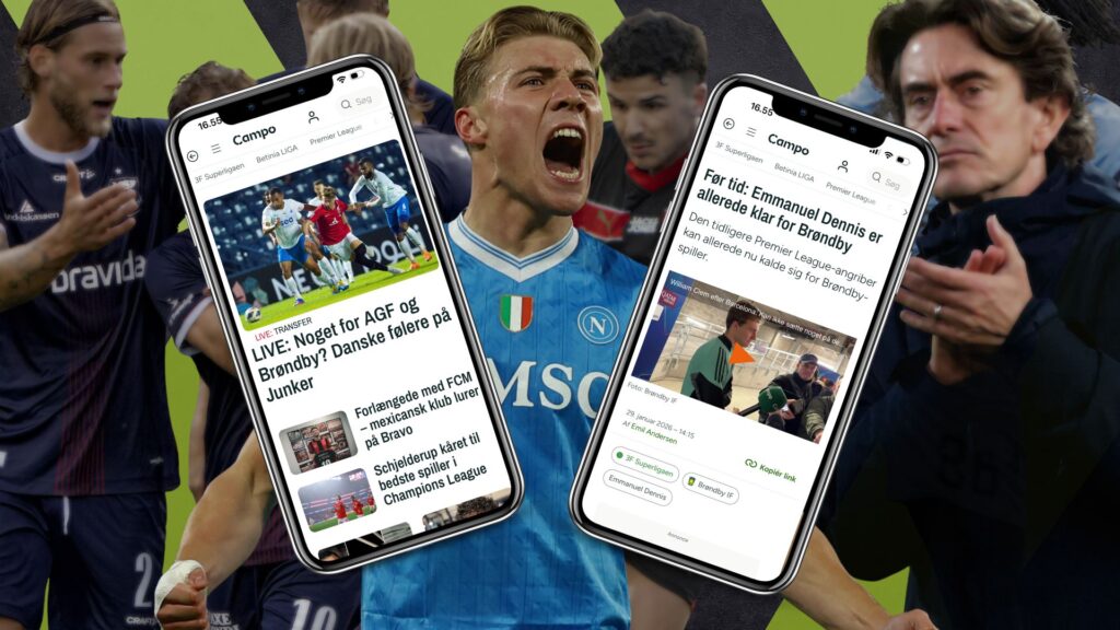 Nyheder om din klub direkte på mobilen - opret dig på Campo
