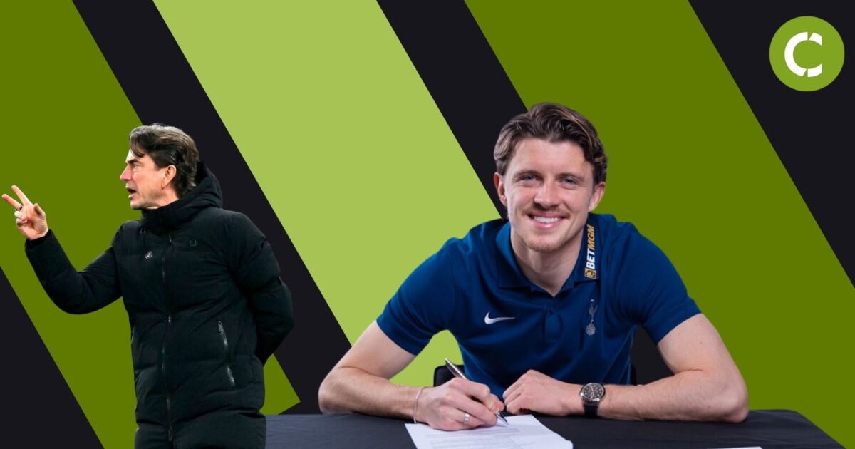 Begejstret Gallagher: Passer perfekt sammen med Frank Foto: Glyn Kirk/AFP/Ritzau Scanpix + Tottenham Hotspur