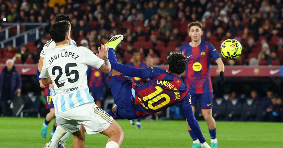 Akrobatisk Yamal-mål sender Barca på førstepladsen Foto: Albert Gea / Reuters / Ritzau Scanpix