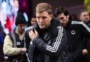 Eddie Howe før en kamp mellem Newcastle og Burnley.