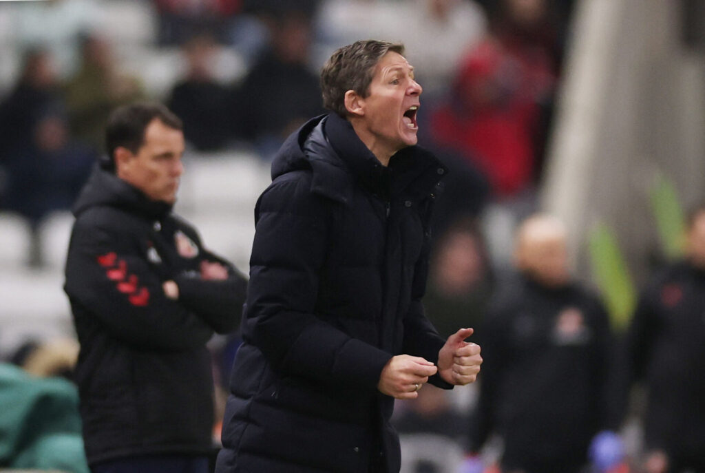 Oliver Glasner på sidelinjen for Crystal Palace.