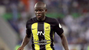 N'golo Kante i aktion for Al-Ittihad