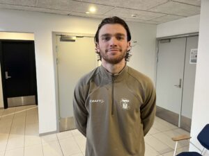 Magnus Knudsen efter AGF-træning på Fredensvang.
