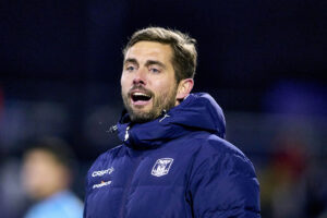 Jakob Poulsen under AGF's kamp mod FC Fredericia.