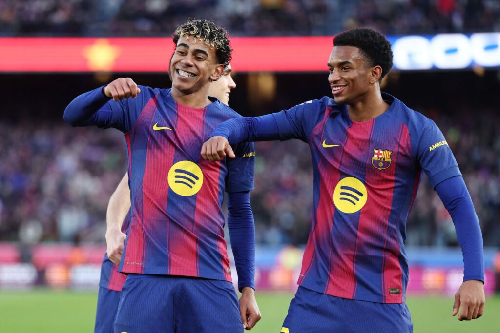 Lamine Yamal og Baldé danser.