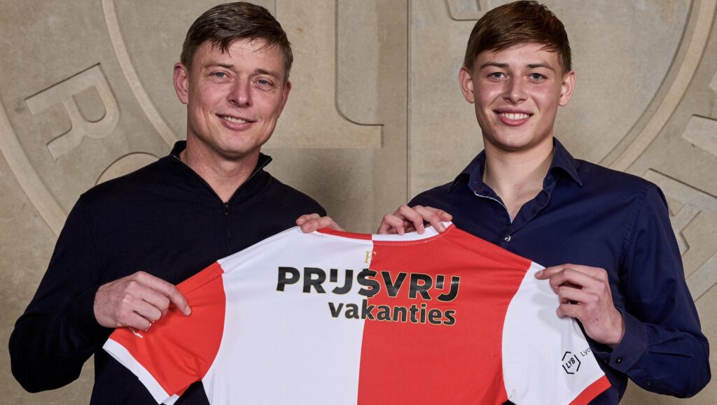 Jon Dahl Tomasson og Luca Dahl Tomasson sammen i Feyenoord.