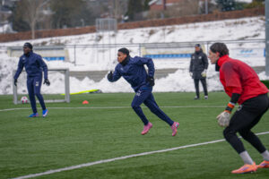 Thibault Klidjé under træning i Randers