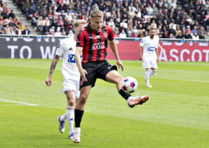 Victor Bak i aktion senest FC Midtjylland stod over for Silkeborg IF.