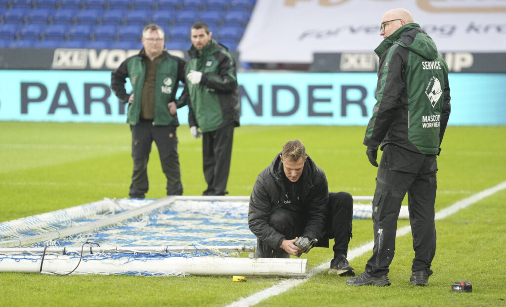 Et mål bliver fikset i Randers