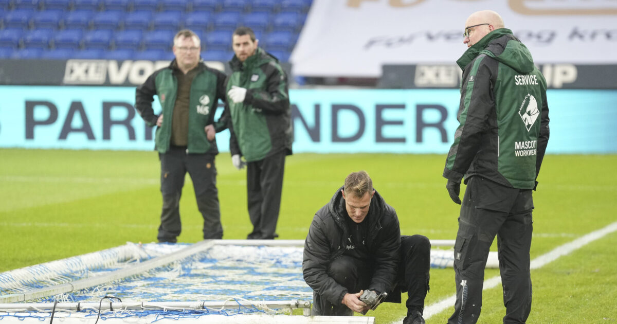 Slidt bane venter i fredagens Superliga-kamp Foto: Claus Fisker/Ritzau Scanpix