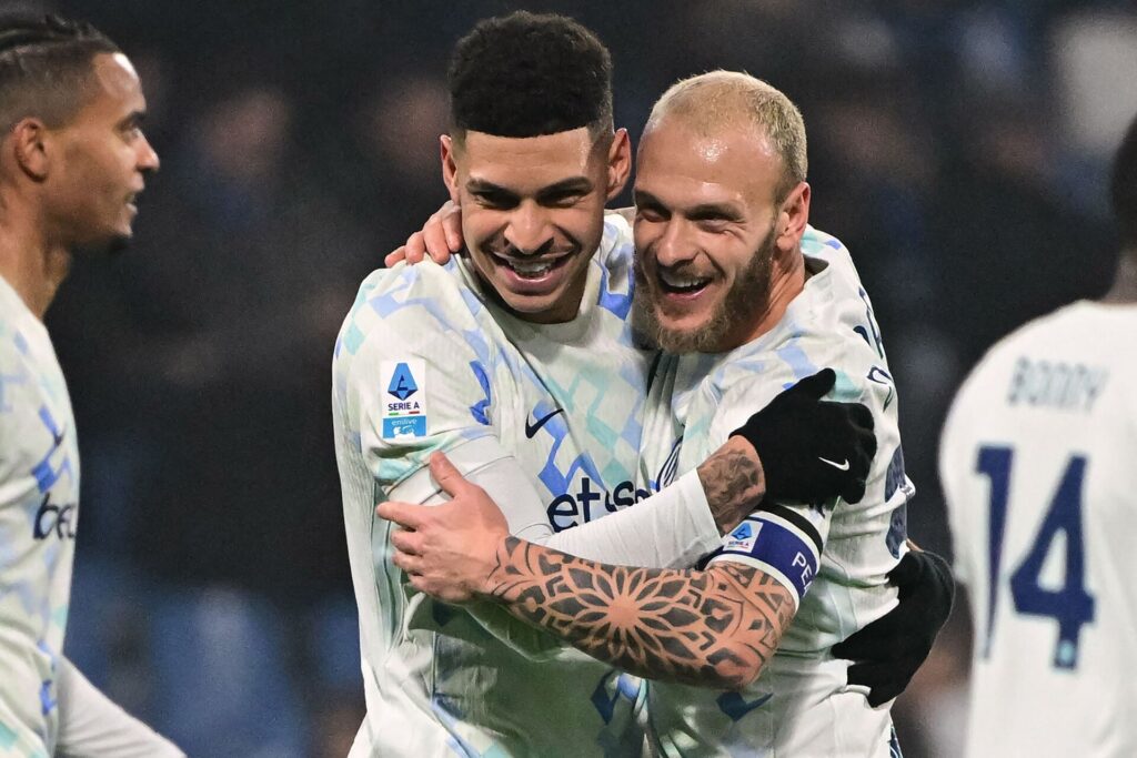 Federico Dimarco jubler efter en assist for Inter.