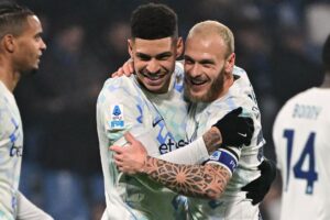 Federico Dimarco jubler efter en assist for Inter.