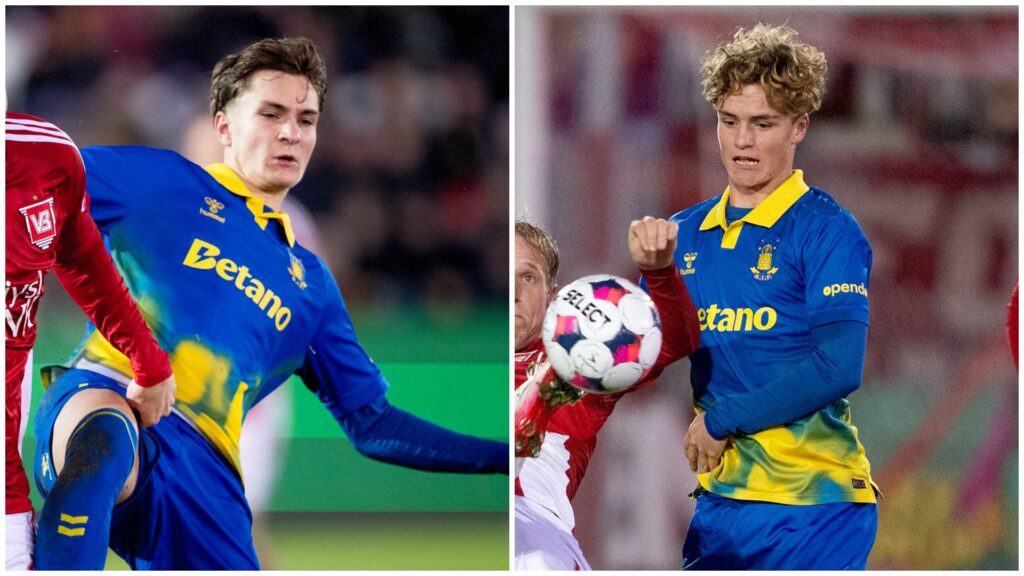 Jacob Ambæk og Viggo Poulsen fra Brøndby i samme billede