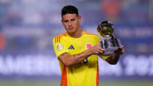 James Rodriguez, som netop har skrevet under med Minnesota, i en Colombia-trøje