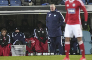 Kent Nielsen på sidelinjen for Silkeborg IF.