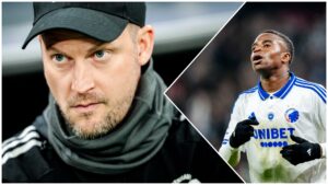 Jacob Neestrup og Youssoufa Moukoko.