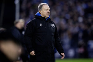 Alexander Zorniger under OB's seneste kamp mod AGF.