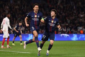 Marquinhos fejrer sin scoring sammen med Joao Neves.