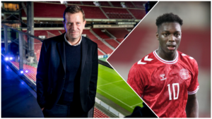 Mohamed Daramy i kamp for det danske U21-landshold.