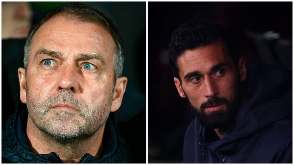 Hansi Flick og Alvaro Arbeloa.