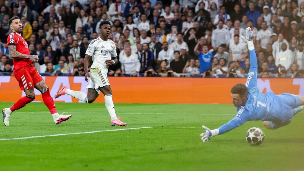 Real Madrids Vinicius Junior scorer mod Benfica i CL