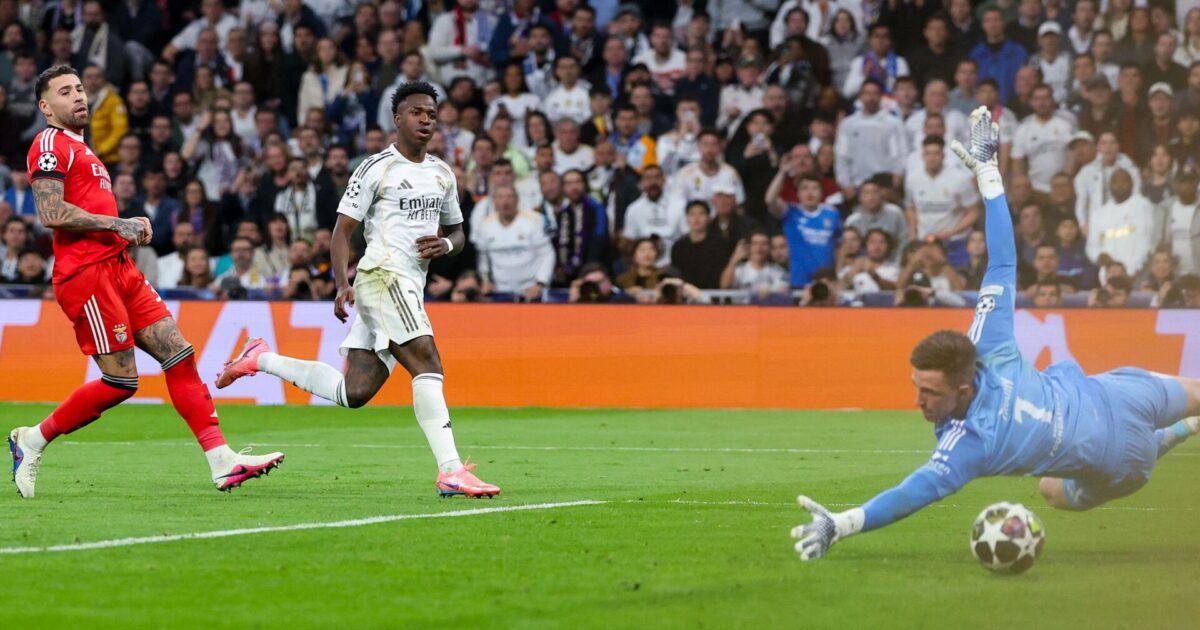 Vinicius sender Real Madrid videre mod Benfica Foto: Pierre-Philippe Marcou/AFP/Ritzau Scanpix