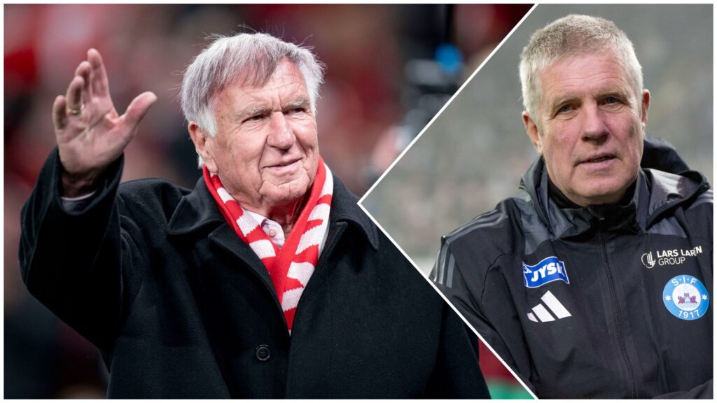 Sepp Piontek i et billede sammen med Kent Nielsen.