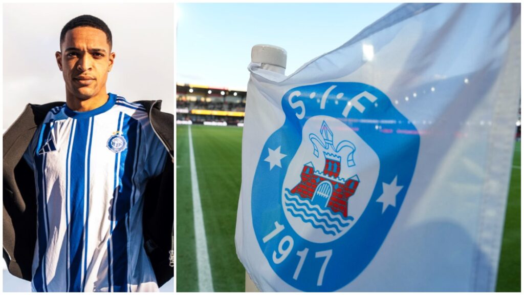 En collage af Leonel Montano og et Silkeborg IF-flag