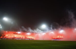 Union Berlins fans med et kæmpe pyroshow.
