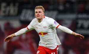 Conrad Harder jubler over en scoring