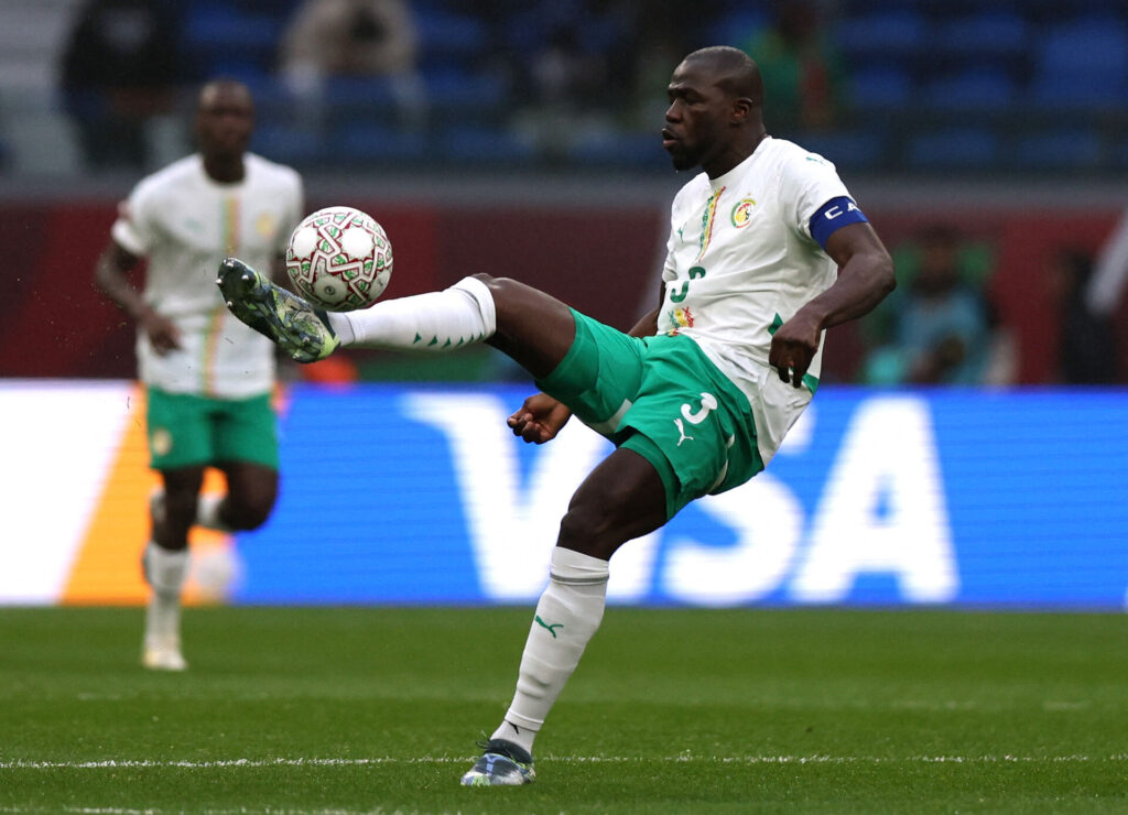 Kalidou Koulibaly under en kamp for Senegal.
