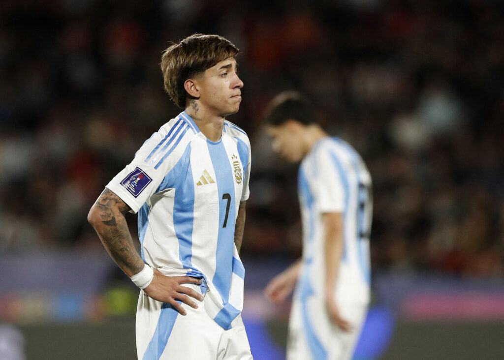 Maher Carrizo i aktion for Argentinas U-20 landshold.