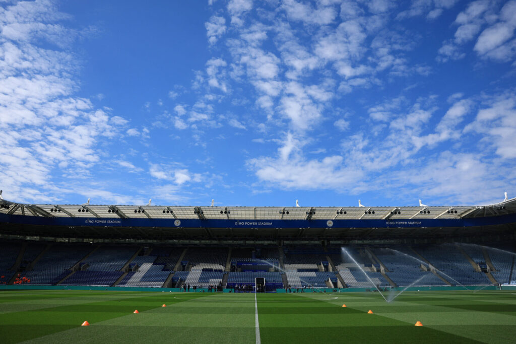 Leicesters hjemmebane i solskin.