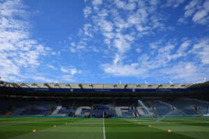 Leicesters hjemmebane i solskin.