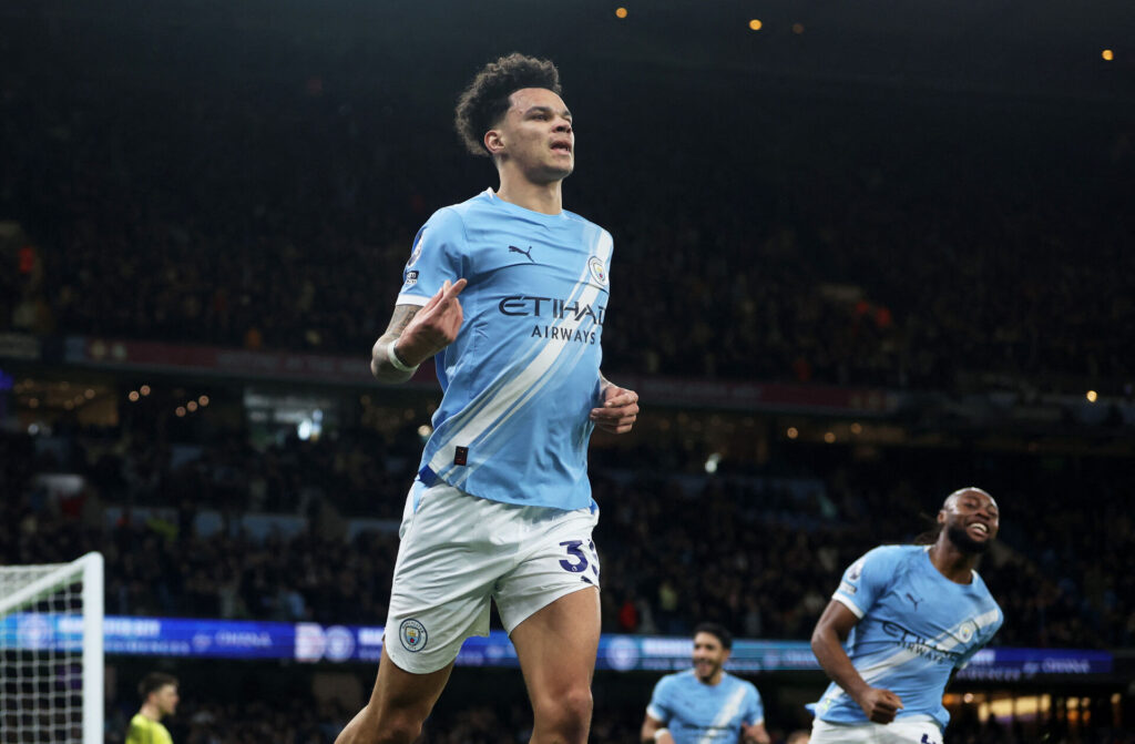 Nico O'Reilly der fejrer sit ene mål.