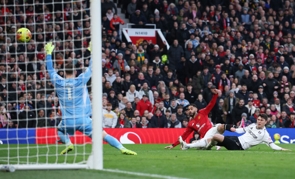 Matehus Cunha scorer for Manchester United mod Fulham.