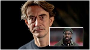 Thomas Frank med et billede indsat af Michail Antonio.