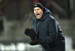 Claus Nørgaard under kampen mod Randers.