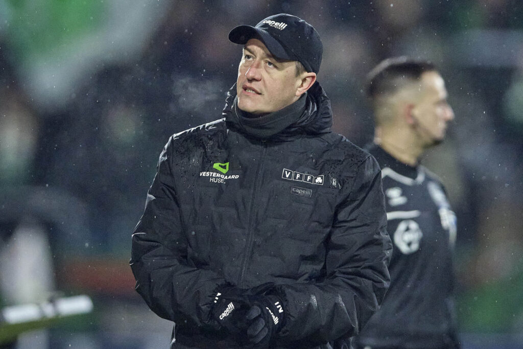 Nickolai Lund under Viborg FF's kamp mod AGF.