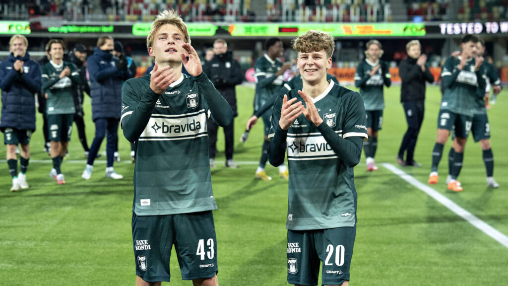 AGF's Oskar Haugstrup og Tomas Kristjansson