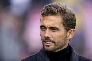 AGF-cheftræner Jakob Poulsen under en kamp mod Brøndby.