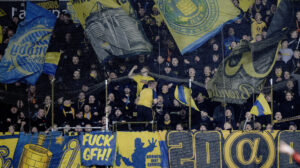 Brøndbys fans under opgøret mod FC Midtjylland