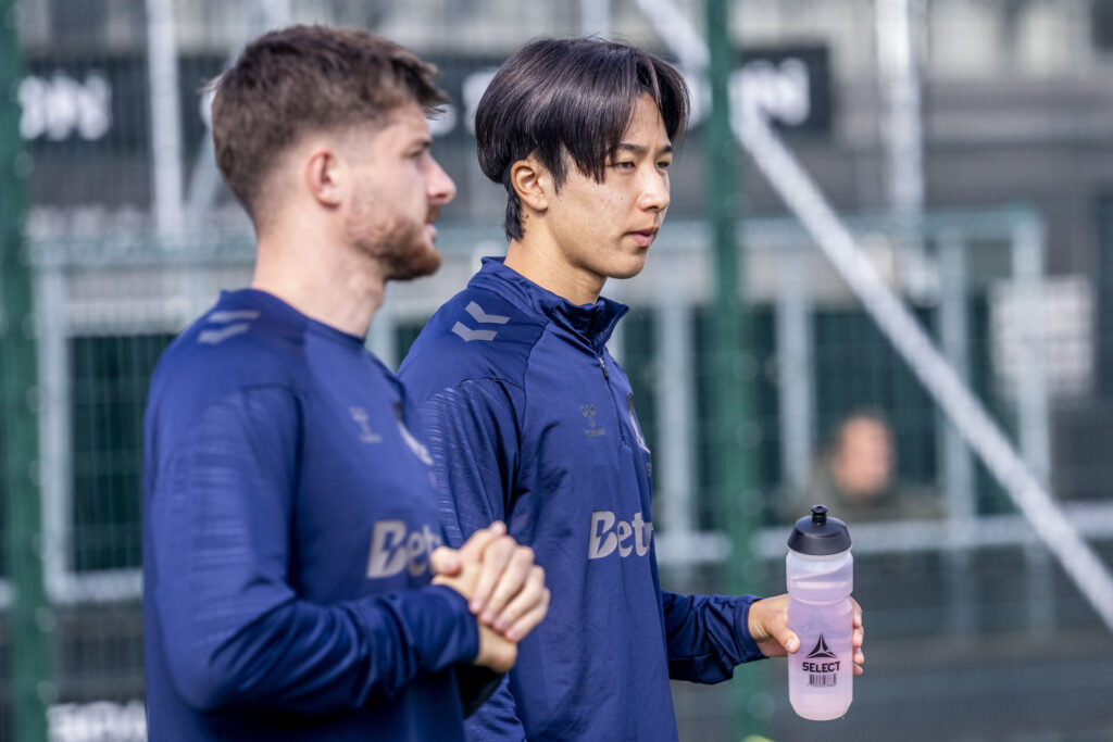 Kotaro Uchino under en træning i Brøndby IF.