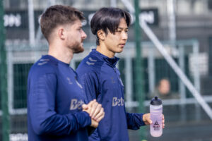 Kotaro Uchino under en træning i Brøndby IF.