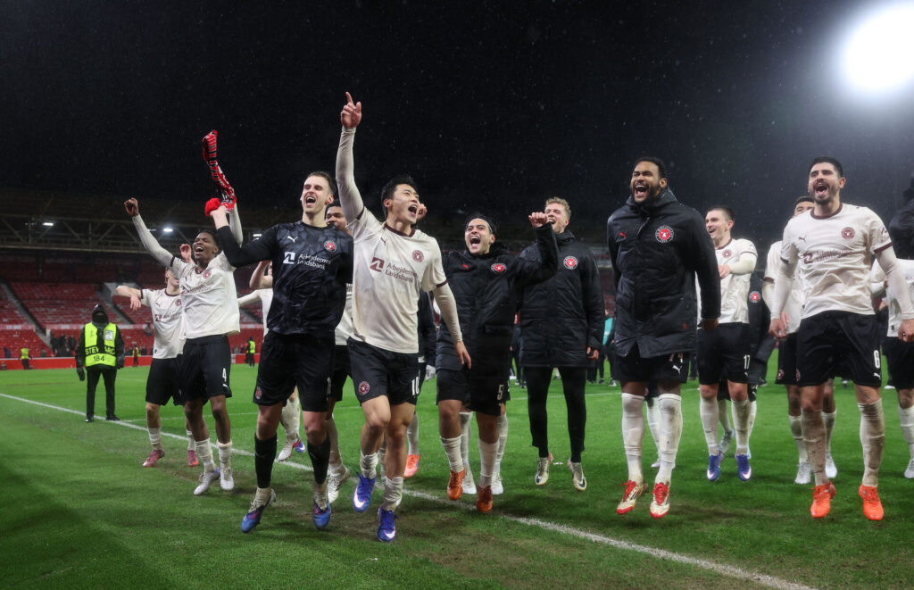 FC Midtjylland-spillerne jubler