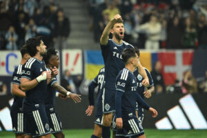 Thomas Müller jubler med holdkammeraterne i Vancouver Whitecaps