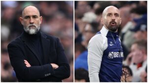 Igor Tudor og Bruno Saltor fra Tottenham.