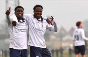 James Bogere i U19 ligakamp for AGF