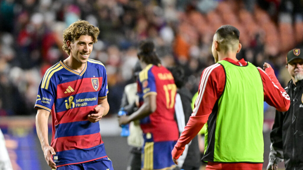 Den tidligere Brøndby-spiller Stijn Spierings jubler for Real Salt Lake