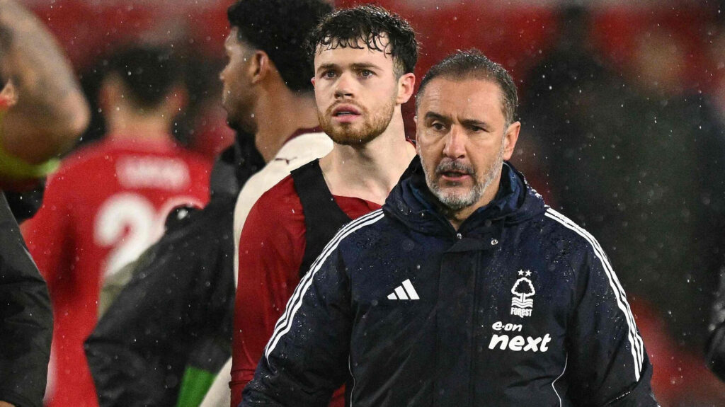 Nottingham Forest-træner Vitor Pereira i kampen mod FCM.